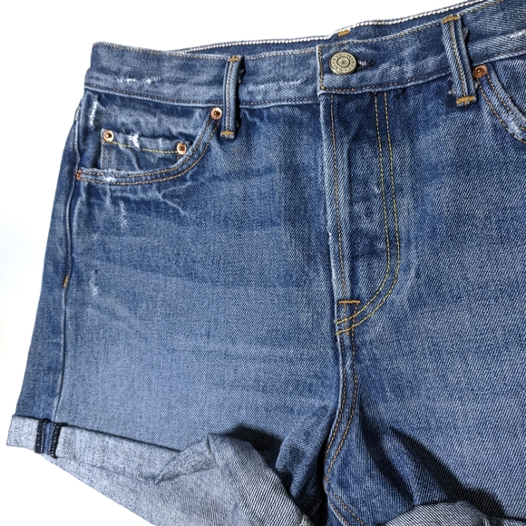 GRLFRND Karlie Cuffed Distressed Jean Short sz 27 - Picture 4 of 8